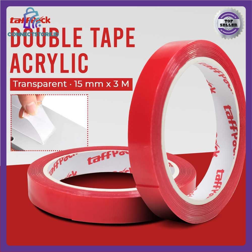 

Perekat Double Tape Acrylic Adhesive No Trace Sticker 15Mmx3M