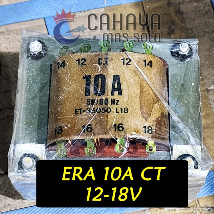 Era Trafo 10A 12-18V Murni Ct 12V 14V 16V 18V Travo Power Supply Dc