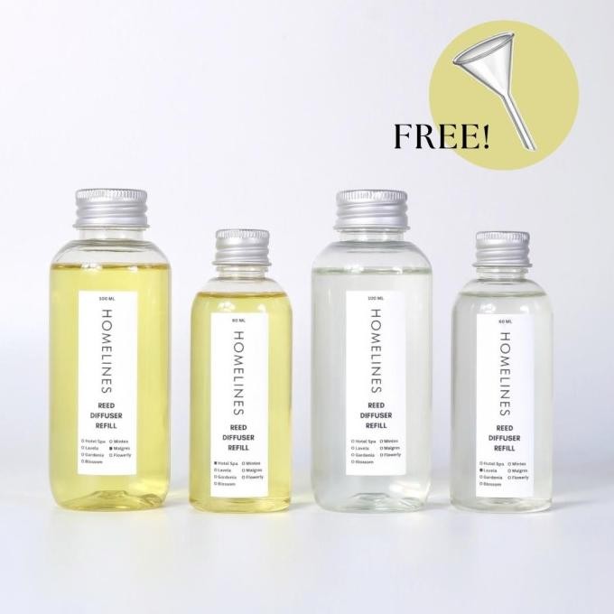 

REFILL REED DIFFUSER HOMELINES 60ML & 100 ML/Pewangi Ruangan/Refil P88L