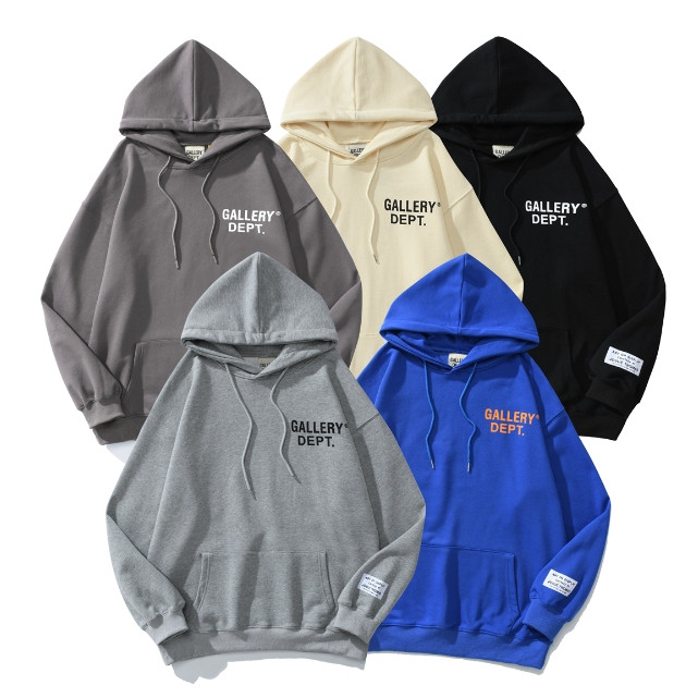 Hoodi Kebesaran GALLERY DEPT Sweter Hoodie Katun Tebal Motif Klasik Berkualitas Tinggi |51EmEbF7|