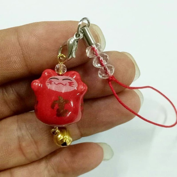 TERBATAS Gantungan hp/aksesoris hp/lucky cat/manekineko/ganci/gantungan tas