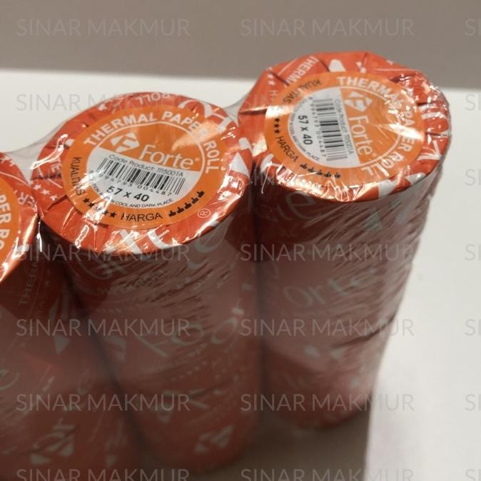 

Sale Thermal Roll / Thermal Paper / Kertas Thermal 57X40 Forte (Pak)