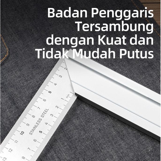 

Deli Penggaris Siku Tukang 30 cm Stainless Steel Alat Perkakas DL4036 BPS