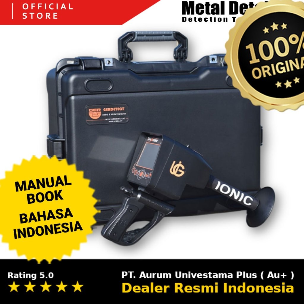 Metal Detektor GER Detect Deep Seeker Alat Pencari Emas Jarak Jauh Detektor Logam Emas & Harta Karun