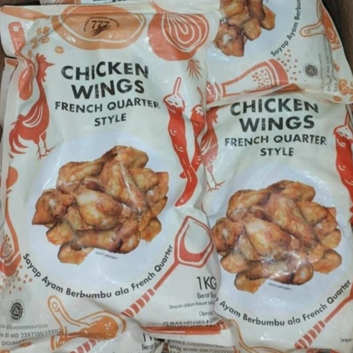 

Premium Chicken Wings New Orleans Sayap Ayam French Quarter 1Kg