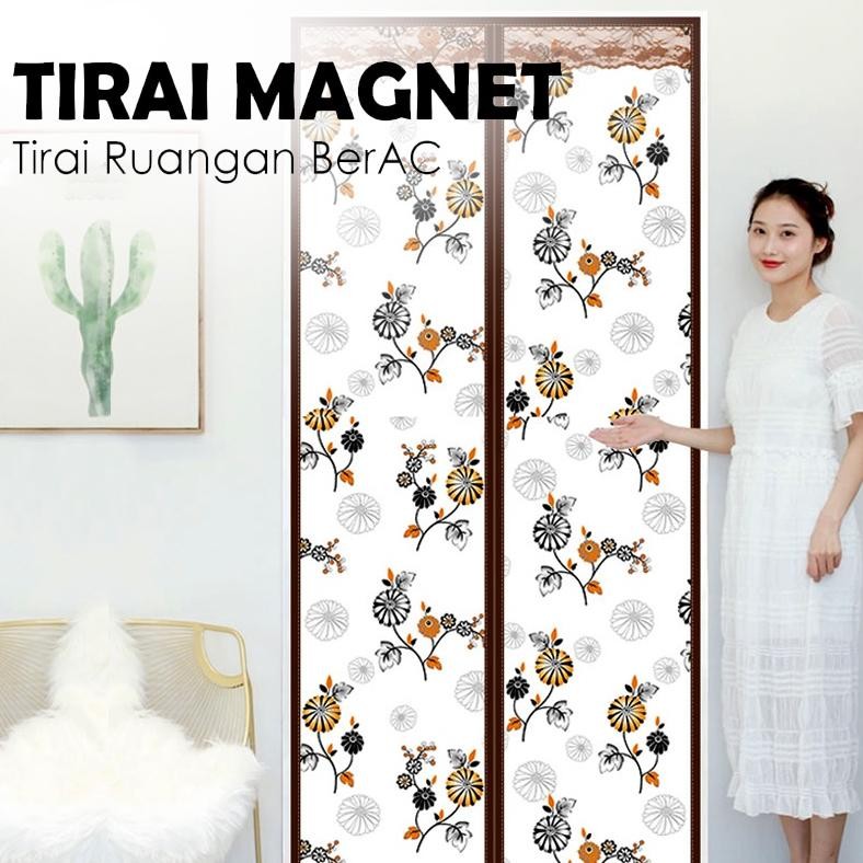 Tirai Magnet Elegan bahan plastik PVC (khusus ruangan berAC) Tirai Pintu kama Tirai Pintu Magnet Kaw
