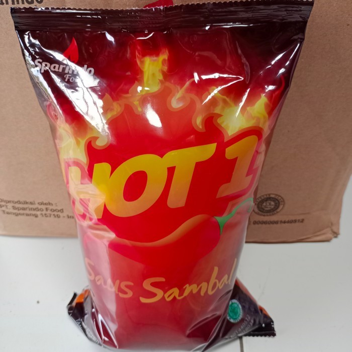 

Saos sambel Hot 1 per karton isi 10 reffil 1kg