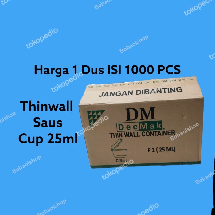 

1 Dus Thinwall Saus Cup 25Ml - Wadah Saos Sambel 25ml
