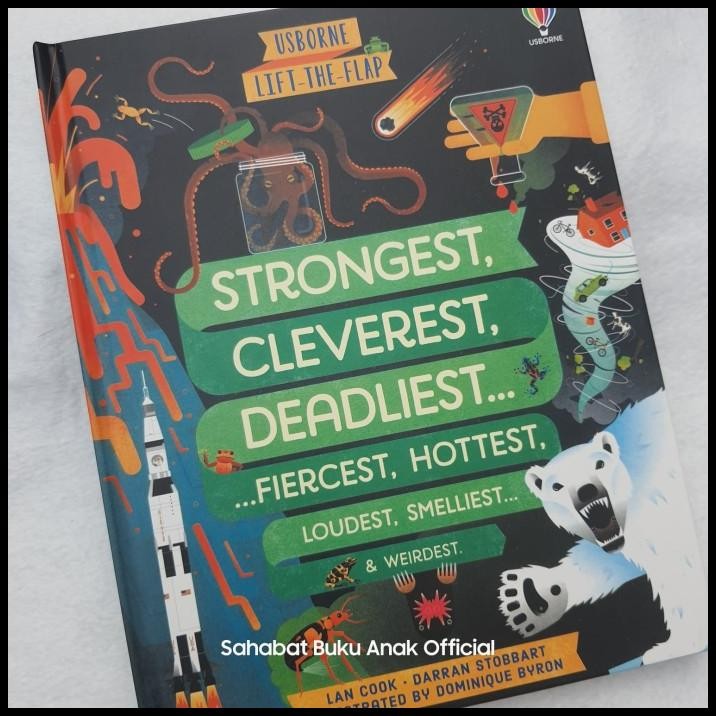 

DISKON USBORNE LIFT THE FLAP STRONGEST CLEVEREST DEADLIEST FIERCEST HOTTEST LOUDEST SMELLIEST WEIRDEST !!