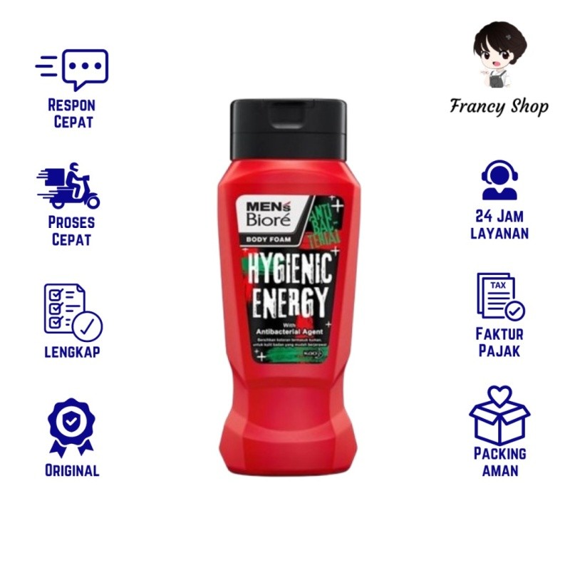Sabun Mandi Cair Pria Men's Biore Hygienic Body Foam Botol 100 ml