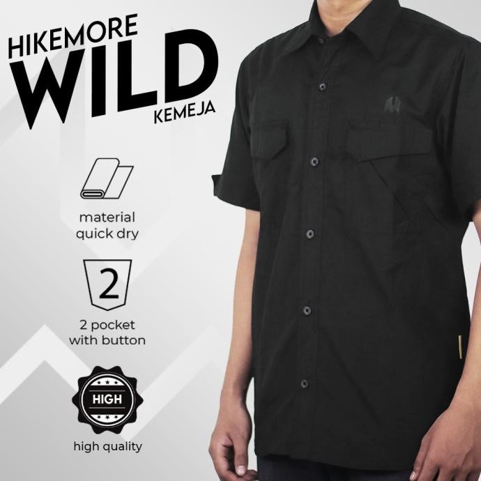Original Kemeja Pendek Quick Dry Outdoor Gunung Hikemore Wild Original