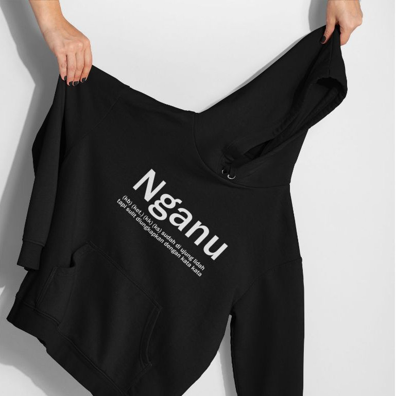 Hoodie Jumper Sweater - Nganu Typography