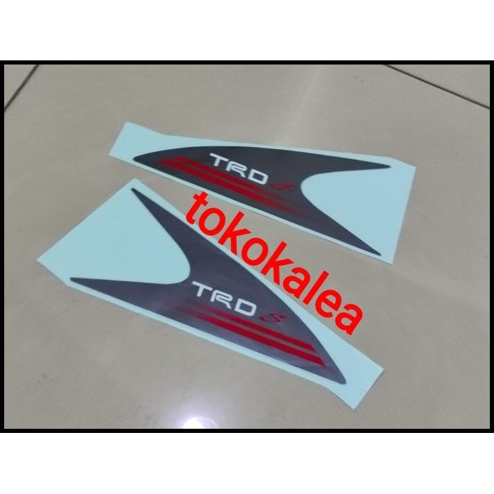HOT DEAL STIKER DEPAN SPION MOBIL TOYOTA AGYA TRD S WARNA ABU CUTTING STICKER