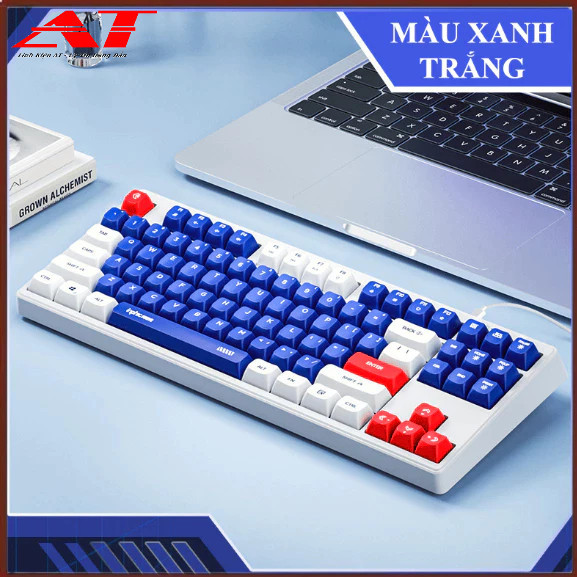 Keyboard komputer gaming berkabel K9mini Gundam TKL 87 tombol peredam bising senyap tipe C laptop pc