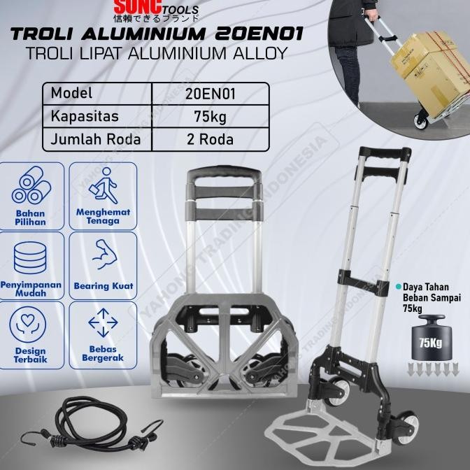 Trolley Lipat Mini / Trolly / Troli Lipat Serbaguna / Troli Aluminium