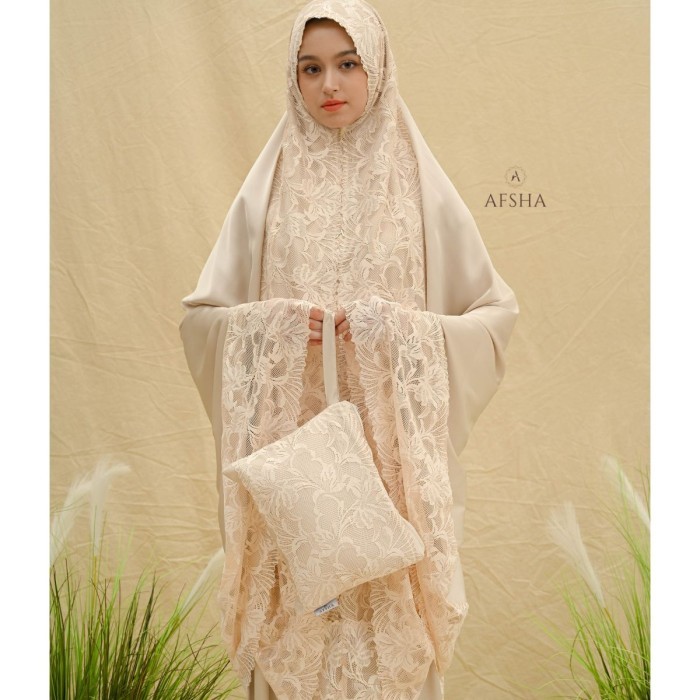 Mukena 2In1 Dewasa Afsha Silk Hampers With Box