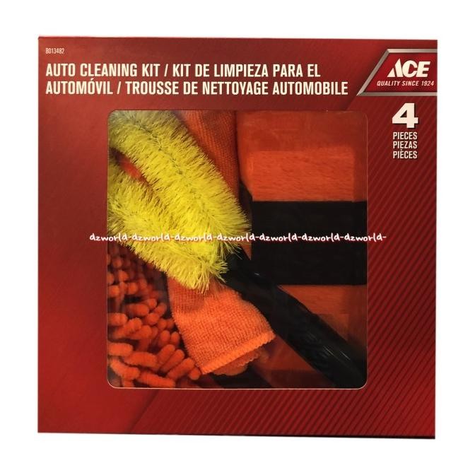 

ACE Auto Cleaning Kit Alat Peralatan Pembersih Pencuci Mobil 4pcs