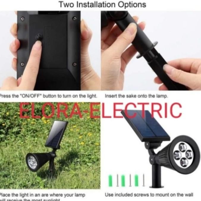 Lampu Taman Sorot Tenaga Surya Lampu Taman Solar 7W 5W Chya Kuning