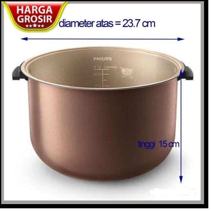 Grosir [Ready Stok] Philips Inner Pot/ Teflon Philip Rice Cooker Bakuhanseki Untuk Hd4515 Digital Hd