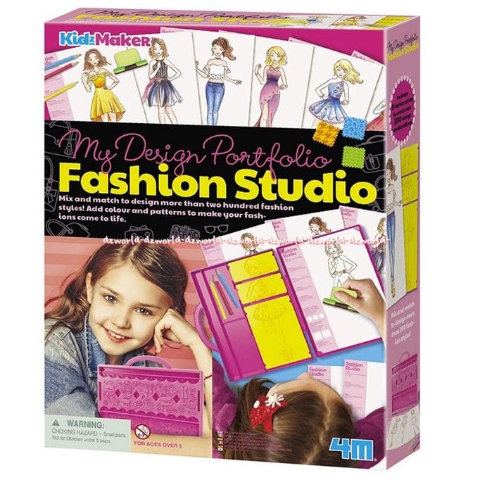 

4M My Design Portfolio Fashion Studio Kit Kidzmaker Mainan Anak