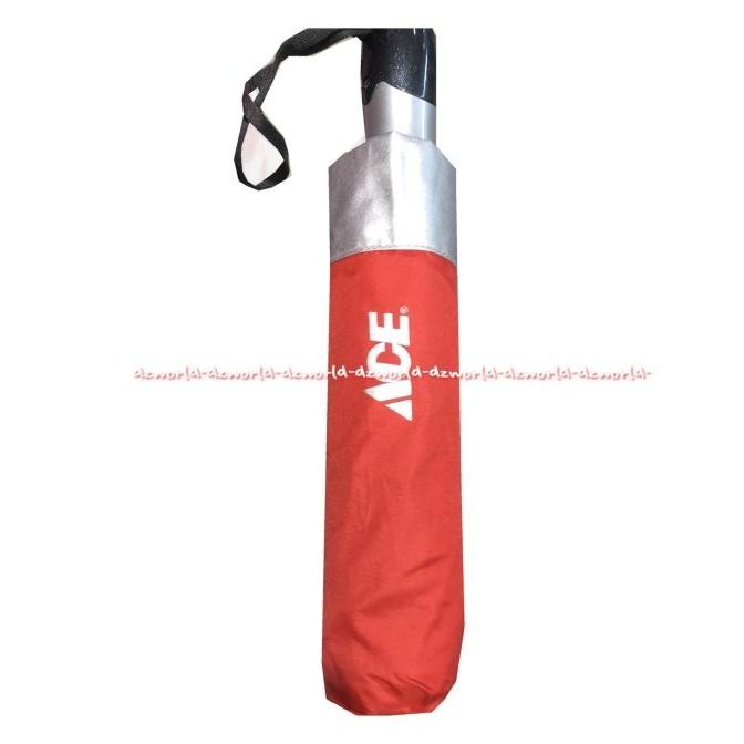 

Ace Umbrella Red Silver Payung Lipat Ace Warna Merah Perak
