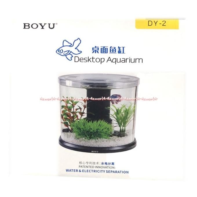 

Boyu Desktop Aquarium Tempat Akuarium Meja Mini Oval