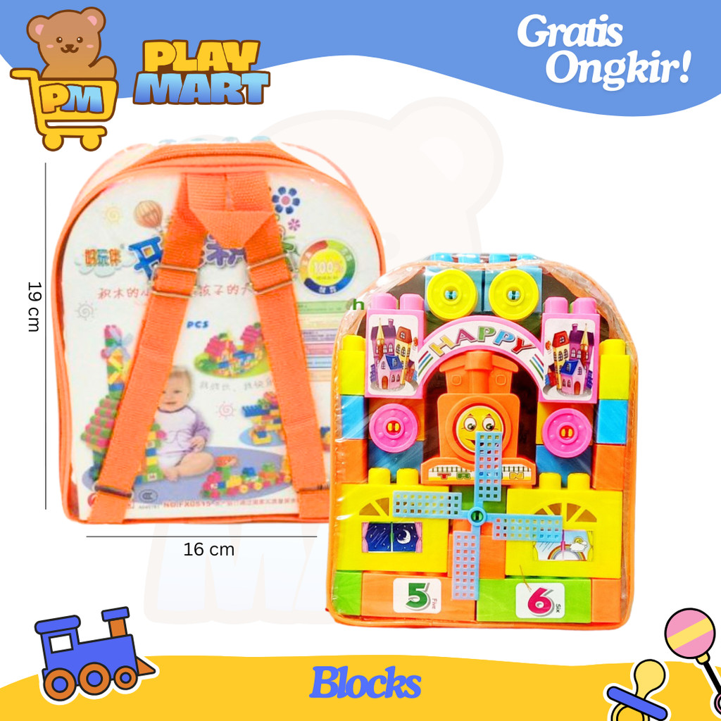 Mainan Anak Block Tas Mainan Anak Menyusun Block Mainan Anak Balok