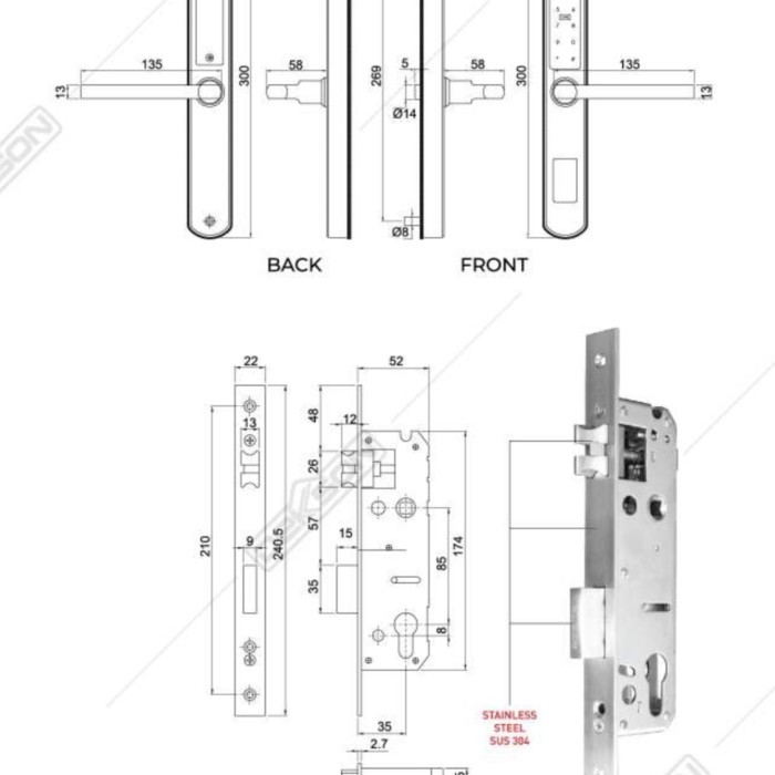 TERBARUUU Smart Lock / Electronic Lock / Dekson ELC 9318 MF