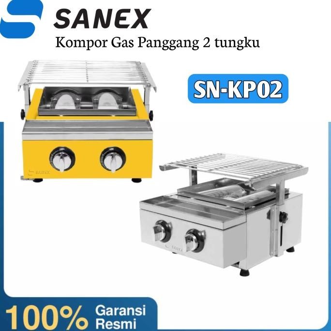 KOMPOR GAS PANGGANG SANEX SN-KP02 KOMPOR GAS PANGGANGAN 2 TUNGKU/KOMPOR PANGGANG/KOMPOR PEMANGGANG 0