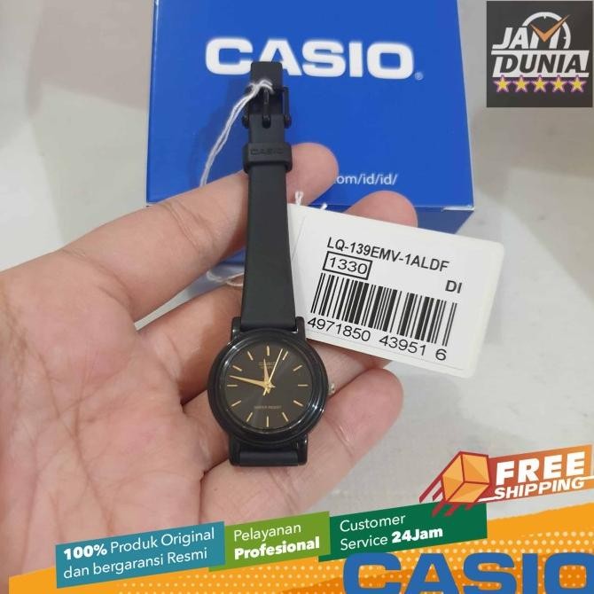 Casio Original - Analog - Lq-139Emv-1Aldf - Women - Hitam - Karet