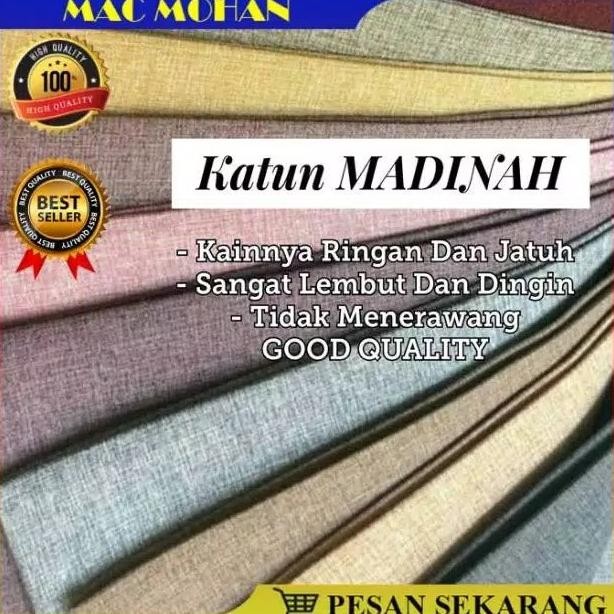 BAHAN KAIN KATUN MADINA. KATUN MADINAH. BAHAN KEMEJA, GAMIS, DRESS