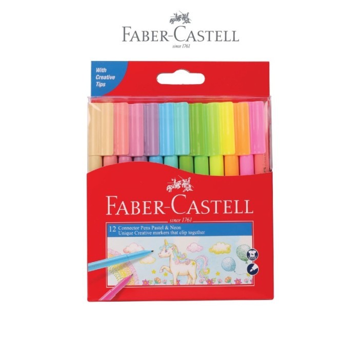 

FU752 Connector Pen 12 Pastel Neon Color Faber Castell TERMURAH