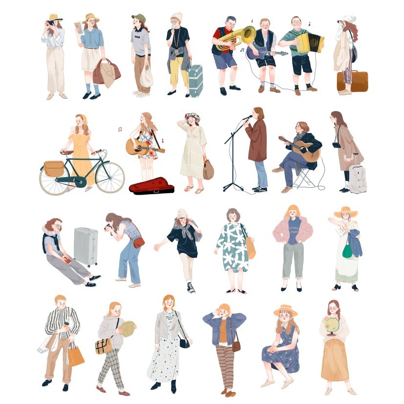 

DO575 Journaling Deco - Human Activity Sticker HA-01 (10pcs) FREE ONGKIR