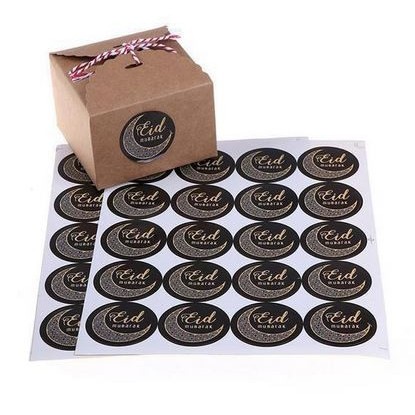 

WN252 Paper Tags - EID MUBARAK Round Sticker (1sheet/20pcs) #01 TERBARU