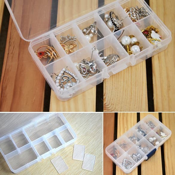 

ZW654 10 Compartment Jewelry Storage Box (10 cells) TERBARU
