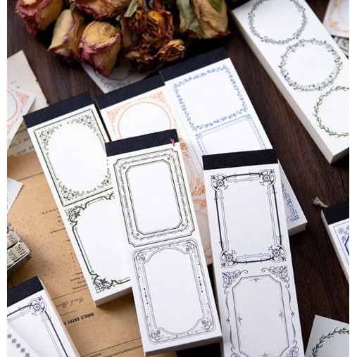 

VO364 Memories Writable Paper - Kertas Memo Design Vintage Frame (50pcs) FREE ONGKIR