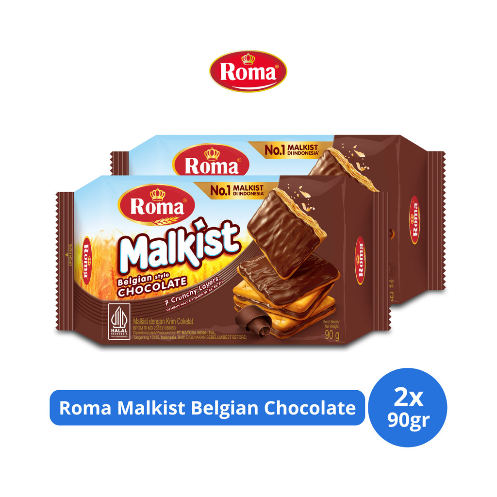 

Roma Malkist Belgian Chocolate 90gr x 2 pcs