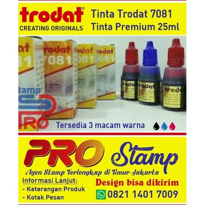 

TINTA STEMPEL PERMANENT / PREMIUM / TAHAN AIR TRODAT 7081