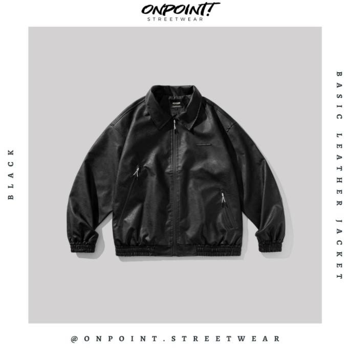 Basic Leather Jakcet - jaket kulit pria original jaket pria dewasa GT