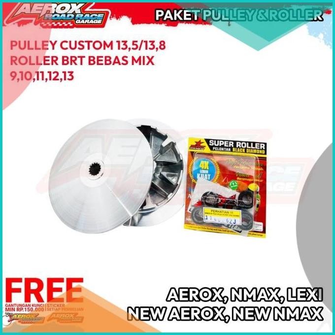 PAKET Pulley Custom Roller BRT Aerox Nmax Lexi NEW Aerox / Nmax 11OKTZ