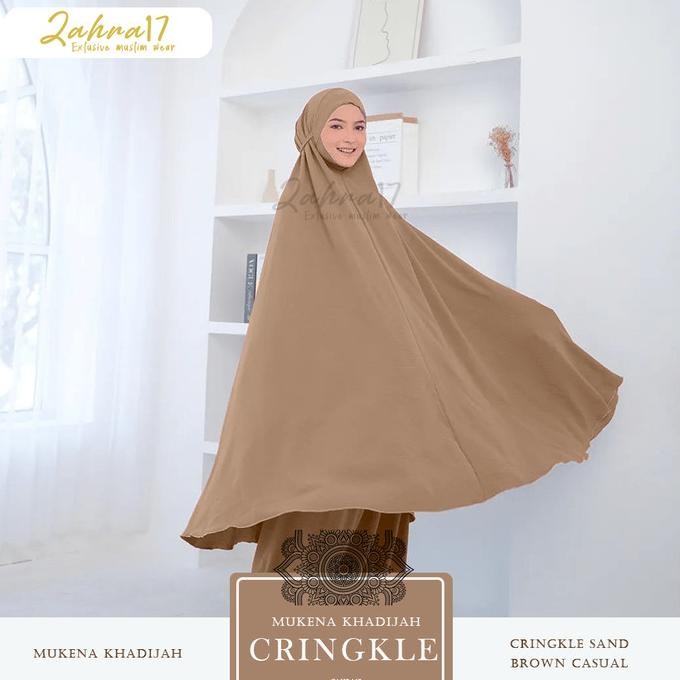 MUKENA PREMIUM KHADIJAH CRINGKLE MENUTUP DAGU