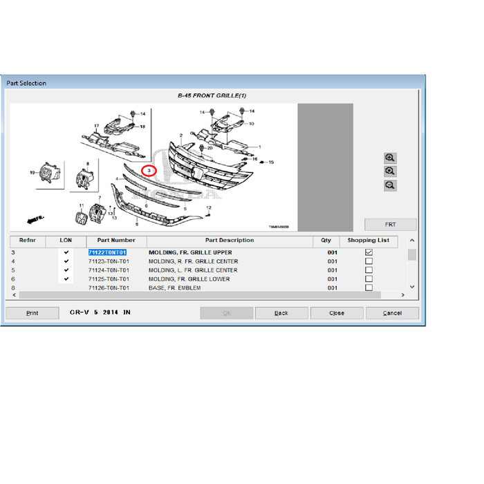 Molding Chrome Atas Crv 2013-2015 Genuine