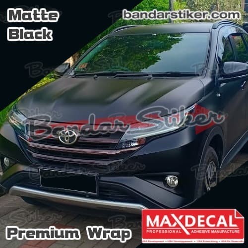 Maxdecal Premium Wrap Black Matte Hitam Doff Skotlet Mobil 152 Cm Roll