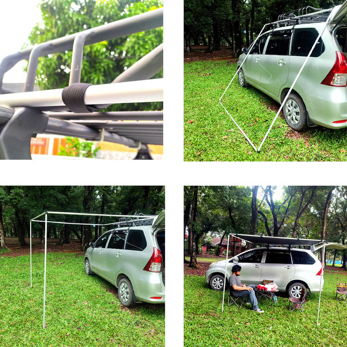 Tenda Mobil Side Awning Car Tent Portable Camping Universal