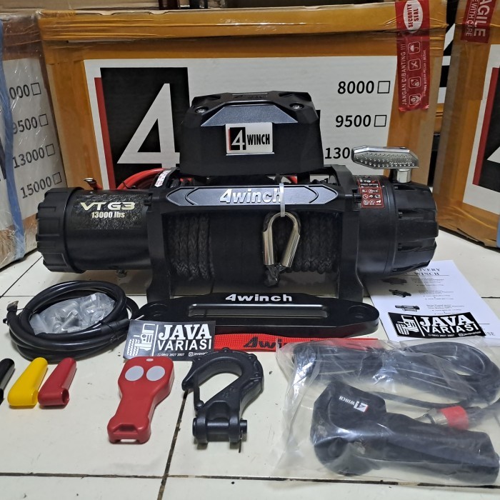 TERMURAH - winch 4winch 13000lbs plasma warn runva articx tmax