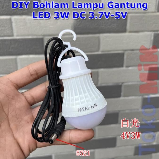 Update  Bohlam Lampu LED Emergency Gantung DC 3.7V-5V 3W tokmi99 Segera Dapatkan