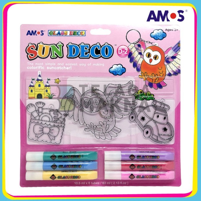 

NEW AMOS Sun Deco D-2 (6 Warna Glass Deco + 1 Medium, 2 Small Suncatcher)
