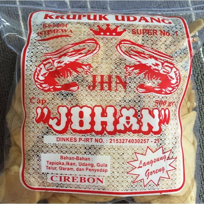 

Ready Krupuk Udang Johan Super Termasuk Ppn-