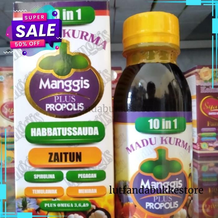 

MADU KURMA 10 IN 1 EKSTRAK SARI KURMA MANGGIS PLUS PROPOLIS PEGAGAN EKSLUSIF !!