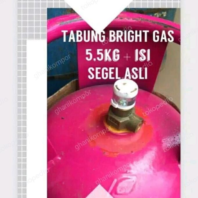 tabung gas lpg 5.5 kg / tabung bright gas / tabung pink + isi